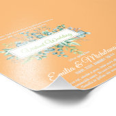 Live-Streaming-Einladungen für Virtual Wedding-Vid Fotodruck (Ecke)