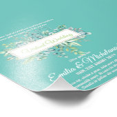 Live-Streaming-Einladungen für Virtual Wedding-Vid Fotodruck (Ecke)