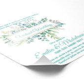 Live-Streaming-Einladungen für Virtual Wedding-Vid Fotodruck (Ecke)