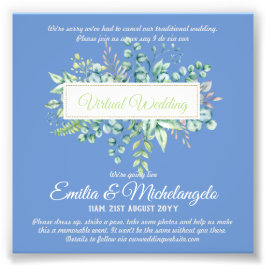 Live-Streaming-Einladungen für Virtual Wedding-Vid Fotodruck