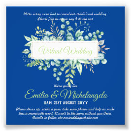 Live-Streaming-Einladungen für Virtual Wedding-Vid Fotodruck