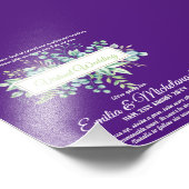 Live-Streaming-Einladungen für Virtual Wedding-Vid Fotodruck (Ecke)