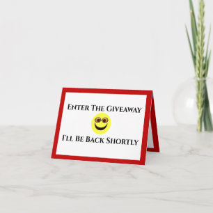 Live-Streaming Ich bin in Kürze wieder da Dankeskarte