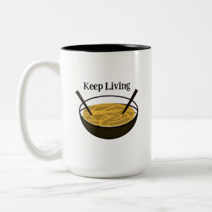 Live – Süßes positives Cartoon-Design Zweifarbige Tasse