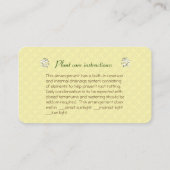 Live Terrarium Care Instructions Card Visitenkarte (Rückseite)