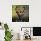 Live the Dream Weightlifter Poster (Heimbüro)