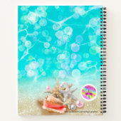 Live the Mer Life - Ocean Muschel Beach Notebook  Notizblock (Rückseite)