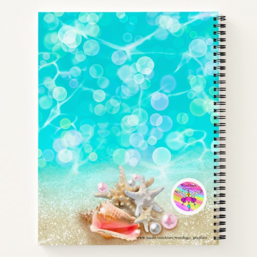 Live the Mer Life - Ocean Muschel Beach Notebook Notizblock (Rückseite)