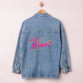 Live the Moment bunt Text Grafik Design Jeansjacke (Hangar)