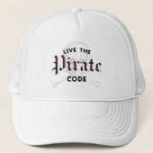 Live the Pirate Code Truckerkappe (Vorderseite)