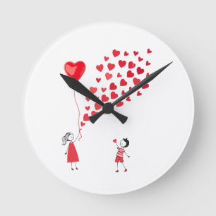 Live-Themenuhr  Runde Wanduhr