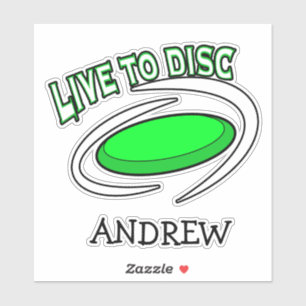 Live to Disk Disk Golf Sticker
