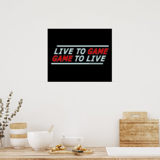 Live to Game Poster (Küche)