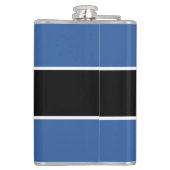 Live to Golf Quote Mit Monogramm Initialen Blue Bl Flachmann (Rückseite)