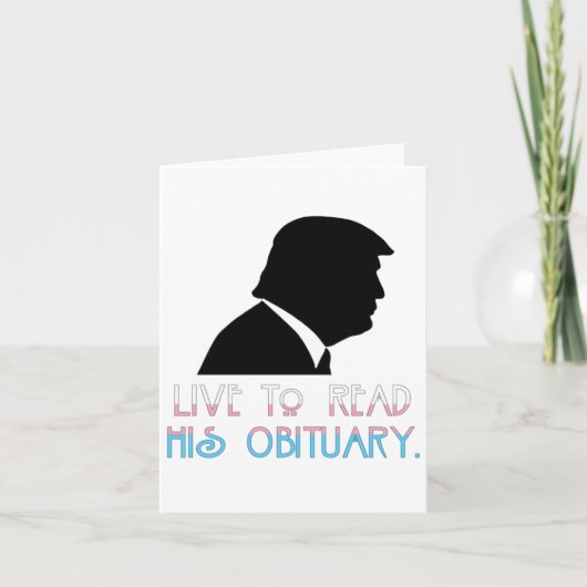 Live to Read its Obituary Sticker Karte (Vorderseite)