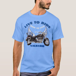 Live To Ride F6 Valkyrie Motorraddesign - Blau T-Shirt