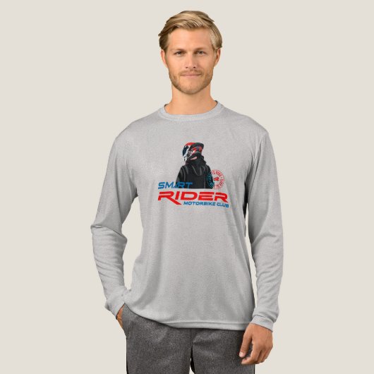 Live To Ride (Motorcycle) | Men's Long Sleeve Tri-Blend Shirt (Volle Vorderseite)