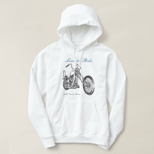 Live to Ride, Ride to Live Basic Hoodie Sweatshirt (Design vorne)