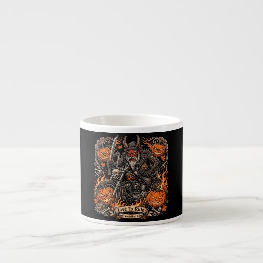 Live To Ride Variation I, Route 66 Samurai Oni Espressotasse (Vorderseite)