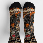 Live To Ride Variation I- Route 66 Samurai Oni Socken (Oben)