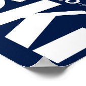 Live to Ski Poster (Basic) - marineblau (Ecke)