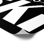 Live to Ski poster (Basic) - schwarz (Ecke)