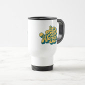 Live To Wander Retro Travel Mug 70s Style Reisebecher (VorderseiteRechts)