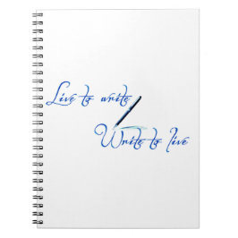 Live to Write Notebook Notizblock