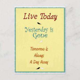 Live Today Postcard Postkarte