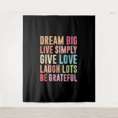 Live-Traum einfach groß Wandteppich (Vorderseite)