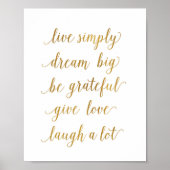 Live-Traum große Kunstdrucke Poster (Vorne)