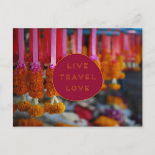 Live Travel Liebe POSTCARD Postkarte