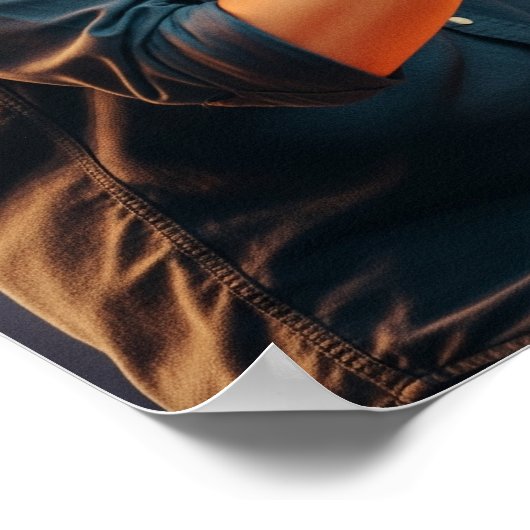 Live-Trombone-Player-Grafik Poster (Ecke)