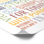 LIVE Typografie Print, Live, Lachen, Liebe Serie Poster (Ecke)