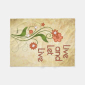 Live- und gelassenes Live (12 Fleecedecke (Vorderseite (Horizontal))