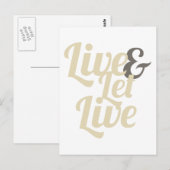 Live und Lass Postkarte (Vorne/Hinten)