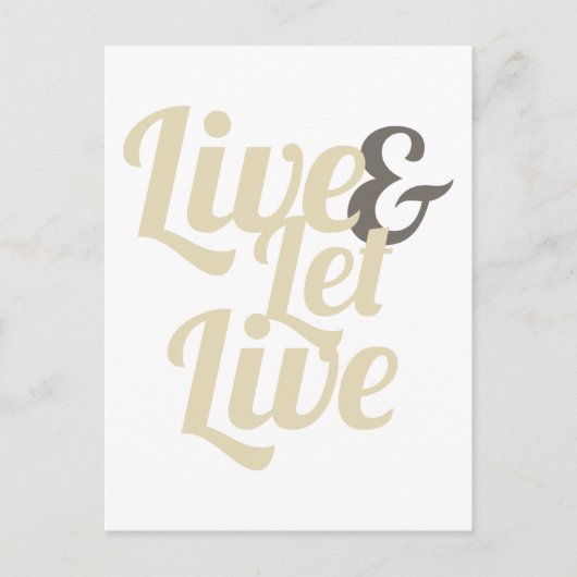 Live und Lass Postkarte (Vorderseite)