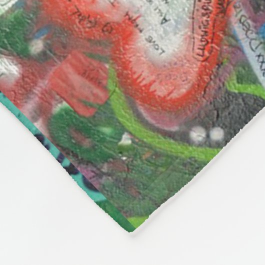 Live Upside Down Peace Sign Wall Fleecedecke (Ecke)