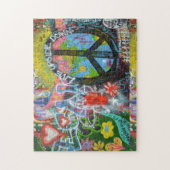 Live Upside Down Peace Sign Wall Puzzle (Vertikal)