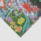 Live Upside Down Peace Sign Wall Seidenpapier (Ausschnitt)