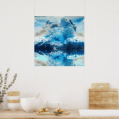 Live-Vulkan 24x24 Reflektion Print Poster (Küche)