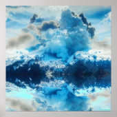 Live-Vulkan 24x24 Reflektion Print Poster (Vorne)