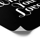 Live-Was - Typografisches Zitat - Schwarz Poster (Ecke)