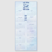 Live Weird Fake Your Death 2026 BlueCalendar Magnetkarte (Vorderseite)