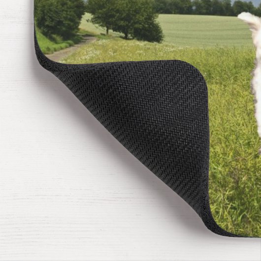 "Live wie jemand verließ dem Tor offene" Mousepad (Ecke)