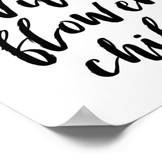 Live Wild Blume Child Quote Poster (Ecke)