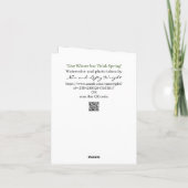 Live Winter, aber denken Sie Frühling Karte (Rückseite)