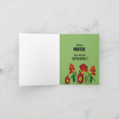 Live Winter, aber denken Sie Frühling Karte (Innenseite)