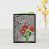 Live Winter, aber denken Sie Frühling Karte (Gelbe Blume)