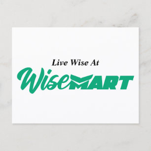"Live Wise At WiseMart" - Postkarte